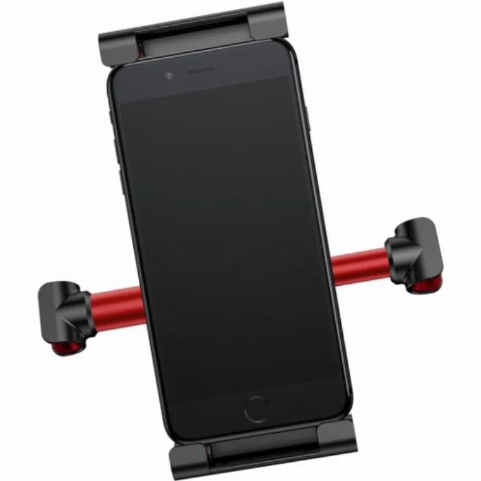 Zore PB-45 Araç Koltuk Arkası iPad Tablet Telefon Tutucu - Kırmızı Siyah