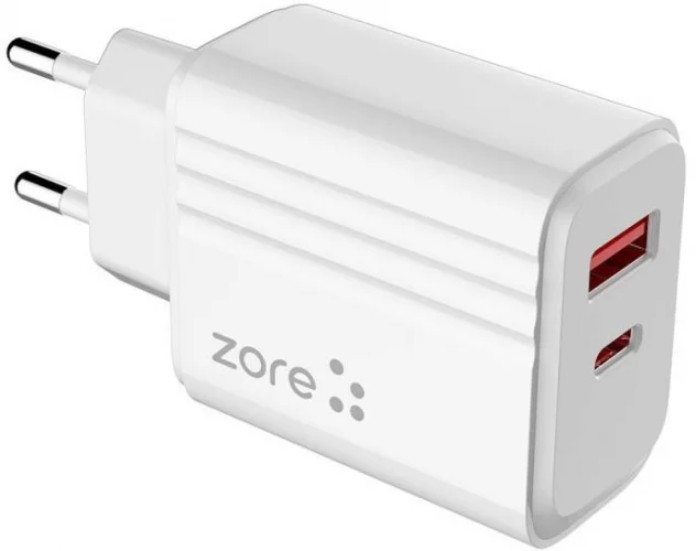 Zore Play Serisi PL3 Type-C to Type-C 2in1 PD Seyahat Şarj Aleti 20W