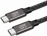 Zore QG02 Thunderbold Uyumlu Type-C to Type-C PD3.1 Data Kablosu 240W 480Mbps 1.5 Metre - Siyah