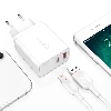 Zore xMac Serisi Apple Lightning 2 in 1 Çift Giriş Hızlı Şarj Seti QC 3.4A/18w - Beyaz