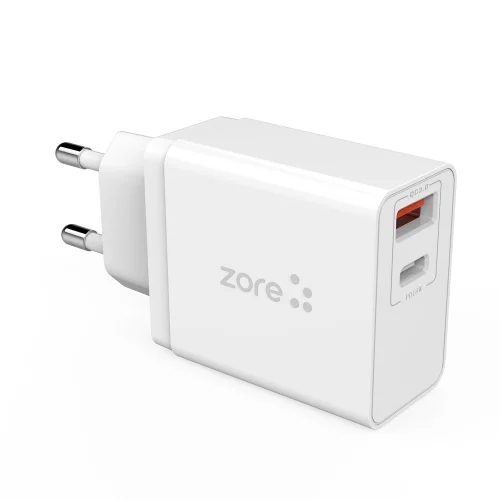 Zore xMac Serisi Type-C 2 in 1 Hızlı Şarj Seti Type-C PD QC 3.4A/18w - Beyaz