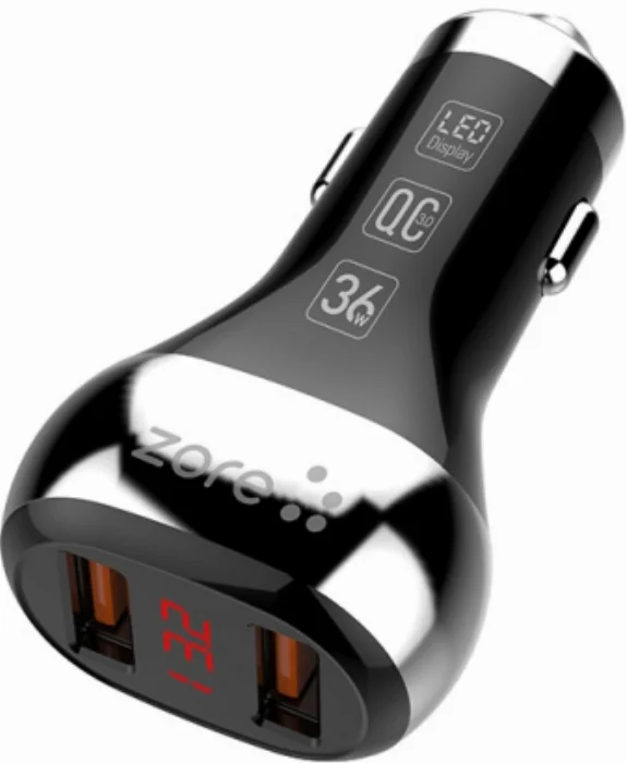 Zore ZR-C2 Micro-USB Araç Şarj Seti 2 Girişli - Siyah
